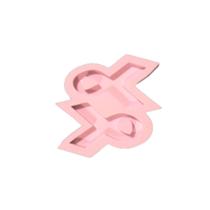 R206 Molde de silicone laço outubro azul novembro rosa resina decorar R206 Molde de silicone laço outubro azul novembro rosa resina decorar
