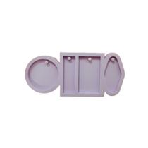 R231 Molde de silicone círculo retângulo formas chaveiro resina R231 Molde de silicone círculo retângulo formas chaveiro resina