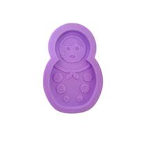 R258 Molde de silicone matrioska boneca russa chaveiro resina