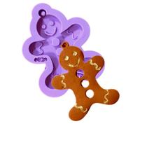 R297 Molde de silicone natal enfeite árvore ginger resina decoração