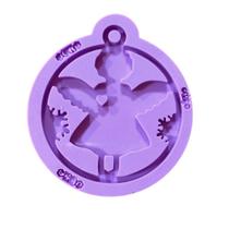 R301 Molde de silicone natal enfeite árvore anjo resina decorar