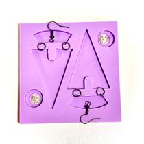 R375 Molde de silicone brincos + acessórios resina decorar