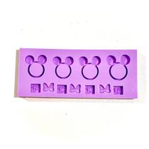 R379 Molde de silicone kit anéis pequeno ratinho resina decorar