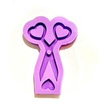 R390 Molde de silicone tesoura resina decorar