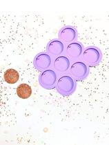 R467 molde de silicone paleta círculos furo 4cm 9 cavidades resina R467 molde de silicone paleta círculos furo 4cm 9 cavidades resina