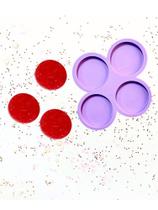 R474 molde de silicone paleta círculos 5cm 4cavidades resina