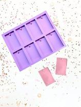 R487 molde de silicone retângulo resina decorar