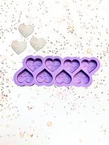 R493 molde de silicone autismo mini coração chaveiro resina decorar