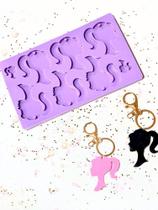 R510 molde de silicone barbie chaveiro resina decorar