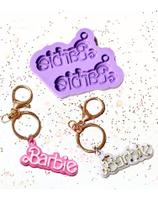 R513 molde de silicone barbie chaveiro resina decorar