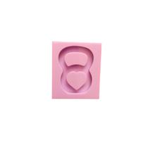 R53 Molde de silicone Kettlebell academia chaveiro pingente resina