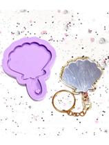 R547 Molde de silicone mini espelho concha mar resina decorar R547 Molde de silicone mini espelho concha mar resina decorar