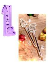 R574 Molde de silicone caneta natal resina decorar