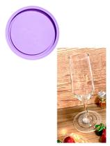 R580 Molde de silicone porta copos redondo resina decorar