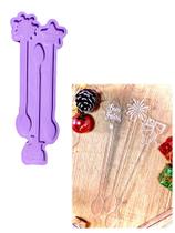R582 Molde de silicone mexedor drinks natal resina decorar R582 Molde de silicone mexedor drinks natal resina decorar