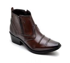 R608CLA Bota Masculina Country em couro legitimo forada marrom R608CLA Bota Masculina Country em couro legitimo forada marrom