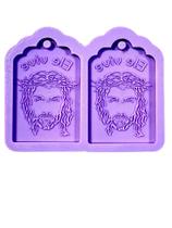 R627 molde de silicone chaveiro páscoa cristo resina decorar