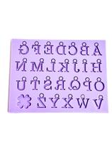 R661 Molde de silicone pingente letras resina decorar