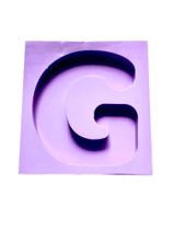 R670 Molde de silicone luminária letra G resina decorar R670 Molde de silicone luminária letra G resina decorar