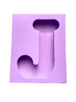 R672 Molde de silicone luminária letra J resina decorar