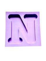 R676 Molde de silicone luminária letra N resina decorar