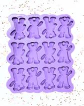 R694 Molde de silicone chaveiro ursinhos resina decorar R694 Molde de silicone chaveiro ursinhos resina decorar