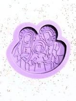 R699 Molde de silicone chaveiro Sagrada Família resina decorar