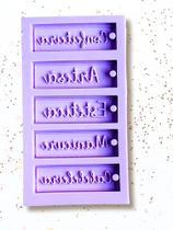 R721 Molde de silicone chaveiro Tag Profissões resina decorar
