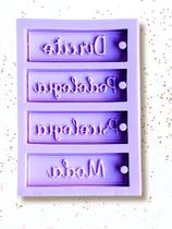R722 Molde de silicone chaveiro Tag Profissões resina decorar R722 Molde de silicone chaveiro Tag Profissões resina decorar