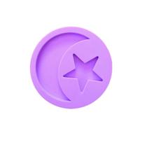 R76 Molde de silicone lua e estrela resina R76 Molde de silicone lua e estrela resina