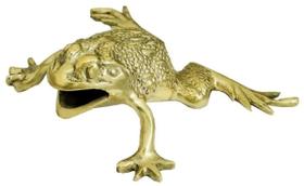 Rã Touro Em Bronze Sapo Escultura Decoração Místico Amuleto