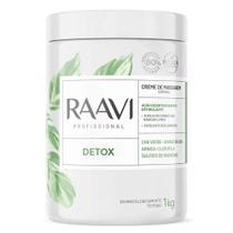 Raavi Creme de Massagem Corporal Profissional Detox Ação Desintoxicante 1kg