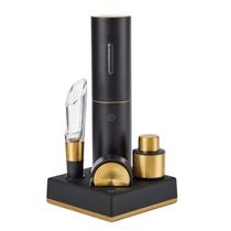Rabbit Conjunto Abridor De Vinho Elétrico Preto e Dourado - 5 peças Rabbit Conjunto Abridor De Vinho Elétrico Preto e Dourado - 5 peças