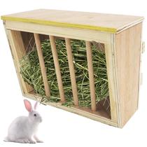 Rabbit Hay Feeder Rack kathson Wooden Food Manager