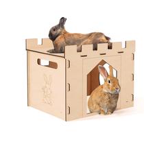 Rabbit House HIIMALEX Large e resistente com varanda para coelhinhos internos Rabbit House HIIMALEX Large e resistente com varanda para coelhinhos internos