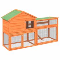 Rabbit Hutch House VidaXL Madeira maciça de pinho 73x23,8x43,1 cm