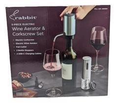 Rabbit Kit Elétrico para Abrir/Servir/Preservar Vinho -5 peças