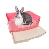 Rabbit Litter Box Trainer kathson Large com gaveta rosa