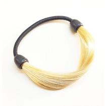 Rabicó elástico com cabelo sintético loiro muito claro