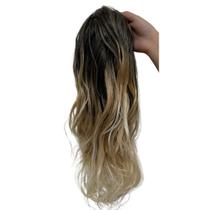 Rabo De Cavalo 50cm Ondulado Aplique Para Penteado Bio Fibra