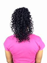 Rabo De Cavalo Afro Cacheado Preto 1 30 Cm Fibra Futura