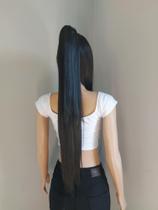 Rabo de cavalo aplique castanho escuro cor 2 liso 70cm