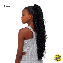 Rabo de Cavalo Bio Vegetal Jacy Cacheado 70 cm Water Wave 146 Gramas Fibra Futura Ser Mulher Rabo de Cavalo Bio Vegetal Jacy Cacheado 70 cm Water Wave 146 Gramas Fibra Futura Ser Mulher