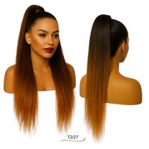 Rabo de Cavalo Cabelo Liso Yaki Straight Ser Mulher Bio Vegetal Fibra Futura 70 cm 150 gramas Modelo Marilia