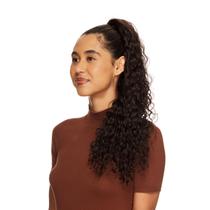 Rabo de Cavalo Cabelo Natural Cacheado 50cm Textura Wavy De Benguela 150g, Castanho Escuro Rabo de Cavalo Cabelo Natural Cacheado 50cm Textura Wavy De Benguela 150g, Castanho Escuro