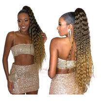 Rabo De Cavalo Cacheado Bio Vegetal 80cm Igual ao Humano