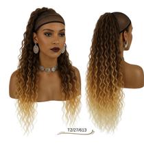 Rabo de Cavalo Carol Ser Mulher 152 gramas Fibra Futura 70 cm Bio Vegetal Aplique Cabelo Cacheado Regulável