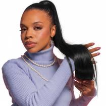 Rabo de Cavalo Fibra Organica Liso 75cm - Cor Preto Rabo de Cavalo Fibra Organica Liso 75cm - Cor Preto