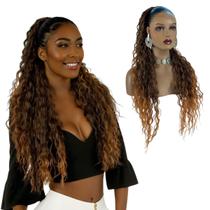 Rabo de Cavalo Modelo Jacy Water Wave 70 cm Bio Vegetal Ser Mulher Cacheado 146 g Fibra Futura