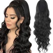 Rabo De Cavalo Ondulado Com Tela De Ajustes Idêntico Humano